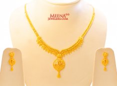 22Kt Gold Necklace Set ( 22 Kt Gold Sets )