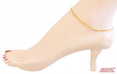 22Kt Gold Two Tone Anklet (1 pc)