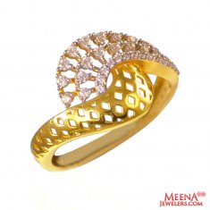 22Kt Gold and CZ Designer Ring