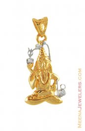 22Kt Gold Shiv Pendant ( Ganesh, Laxmi and other God Pendants )