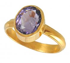 22kt Gold Amethyst Ring (Birthstone) ( Astrological BirthStone Rings )