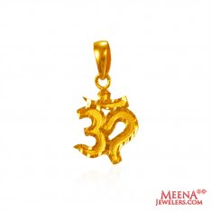 22Kt Gold OM Pendant