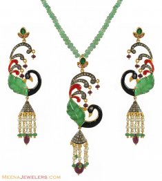 Peacock Pendant Set ( Diamond Victorian Jewelry )