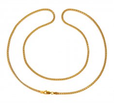 22Kt Gold Box Chain (24 In)