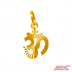 22Kt Gold Fancy OM Pendant ( Om Pendants )