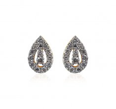 18K Gold Diamond Earring for Ladies