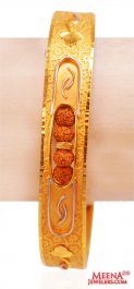 22Kt Gold Mens Fancy Kada