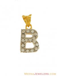 Gold Initial 'B' Pendant ( Initial Pendants )