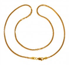 22k Gold Two Tone Chain ( 22Kt Gold Fancy Chains )