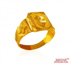 22 Kt Gold Mens Initial  Ring