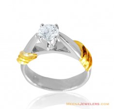 18K White Gold Ladies Fancy Ring ( Diamond Rings )