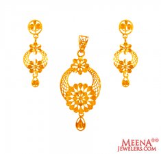 22Kt Gold Fancy Pendant Set ( Fancy Pendant Set )