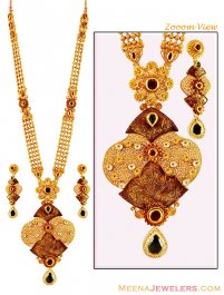 22k Gold Designer Kundan Set ( Bridal Necklace Sets )