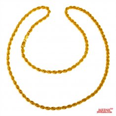 22 Kt Gold Fancy Rope Chain
