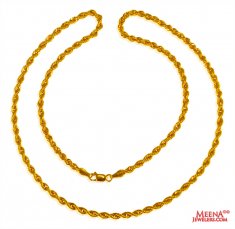 22kt Gold Rope Chain  ( Plain Gold Chains )