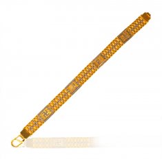 22K Gold Two Tone Swastika Bracelet ( Men`s Bracelets )