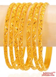 22Kt Gold Designer Bangles (7 pc)