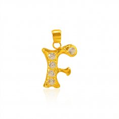 22Kt Gold Pendant with Initial(F)