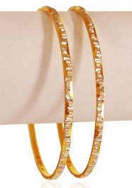 22Kt Gold Two Tone Bangles (2 PC)