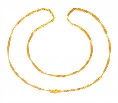 22kt Gold Long Disco Chain (20 inc) ( Plain Gold Chains )