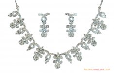 White Gold Necklace Set ( Diamond Necklace Sets )