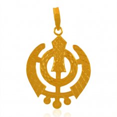 22Kt Gold Khanda Pendant ( Khanda Pendants )