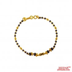 22K Black Beads Bracelet (1PC)