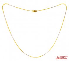 22Kt Gold Two Tone Chain (16 inch)