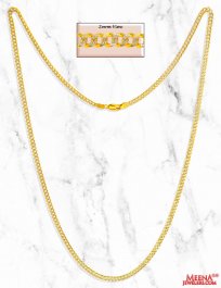 22Kt Gold Two Tone Mens Chain ( Men`s Gold Chains )