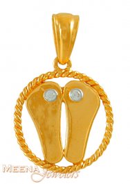 22kt gold Paduka ( Ganesh, Laxmi and other God Pendants )