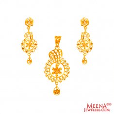 22Kt Gold Fancy Pendant Set ( Fancy Pendant Set )