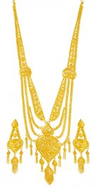 22K Yellow Gold  Necklace Set ( Bridal Necklace Sets )