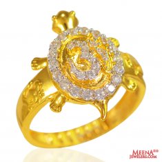 22k Gold Turtle Ladies Ring