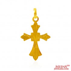 22Kt Gold Fancy Cross Pendant