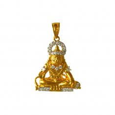 22 Kt Gold Lord Mahadev Pendant