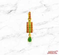 22Kt Ruby Emerald Gold Pendant ( Fancy Pendants )