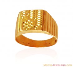 22K Solid Gold Mens Ring