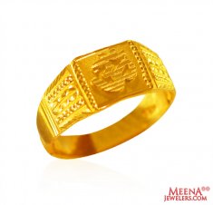 22K Gold OM  Ring ( Mens Gold Ring )
